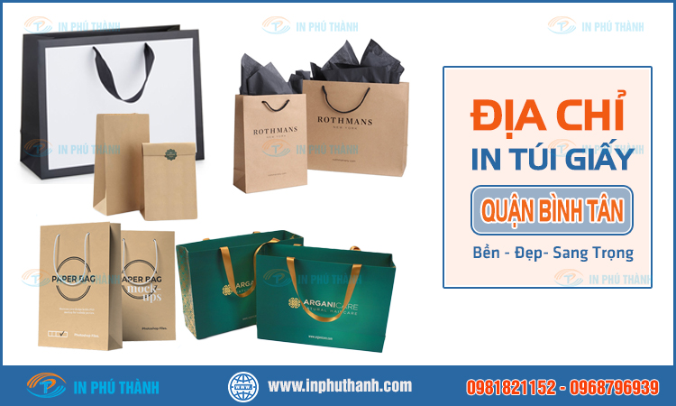 In túi giấy tại quận Bình Tân