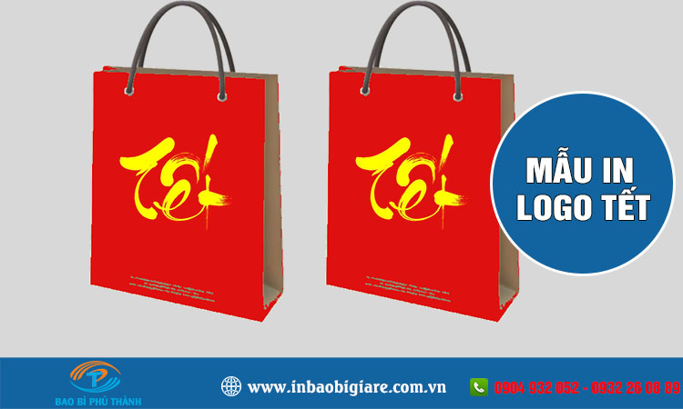 In logo chữ Tết lên túi