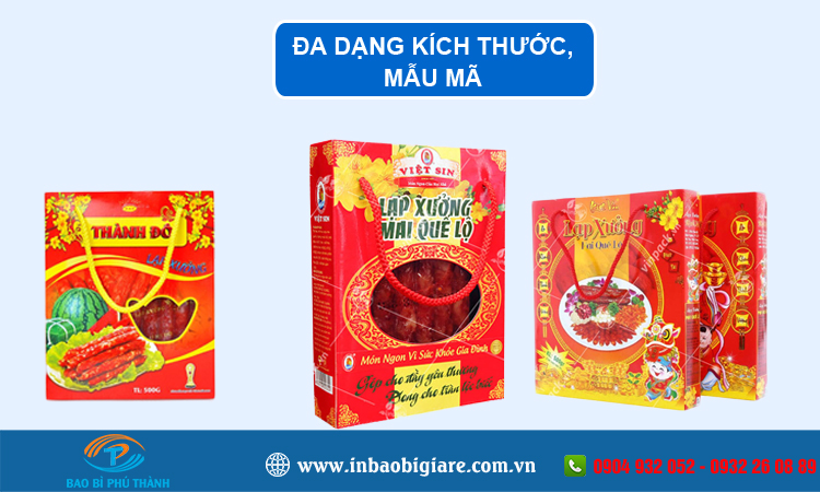 Hộp giấy đựng lạp xưởng