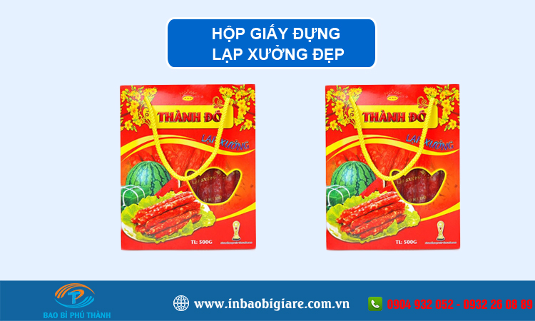 Hộp giấy đựng lạp xưởng