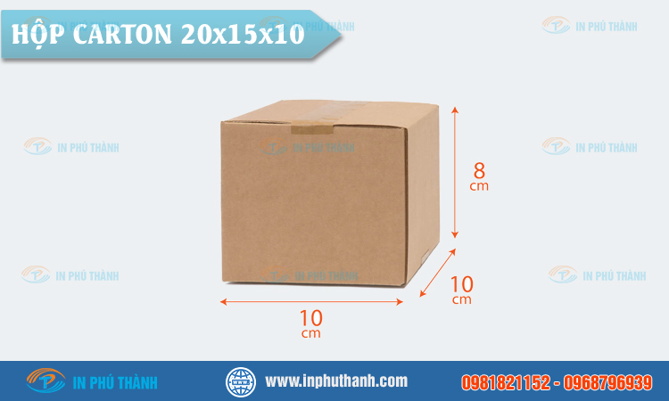 Hộp carton 10x10x8