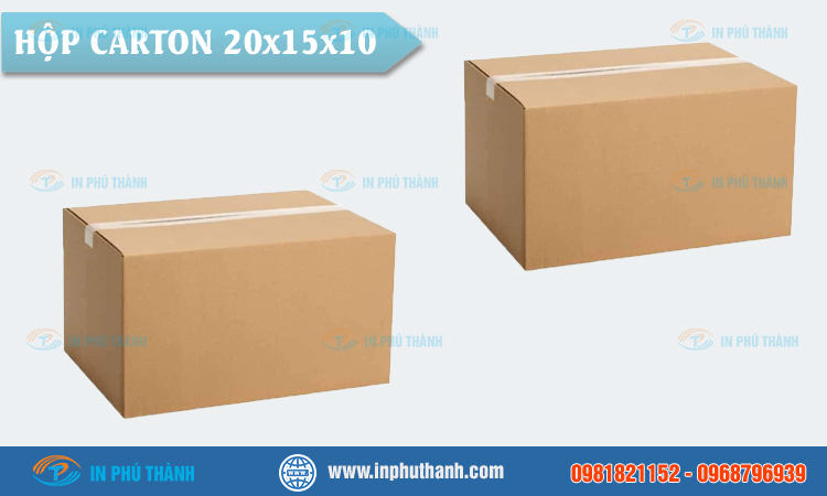 Hộp carton 20x15x10