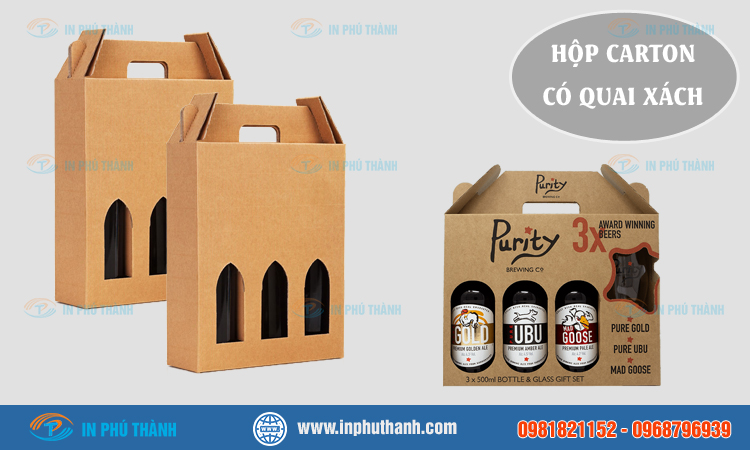 Hộp carton có quai xách 
