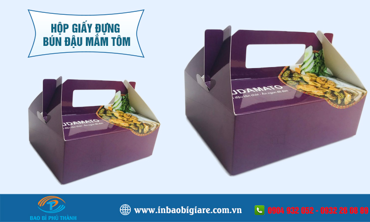 Hộp giấy đựng bún đậu mắm tôm