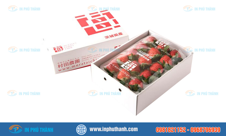 Hộp giấy đựng dâu tây