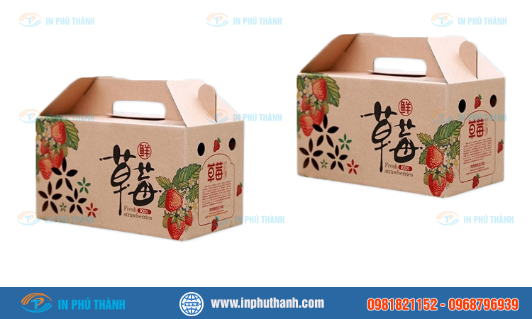 Hộp giấy đựng dâu tây