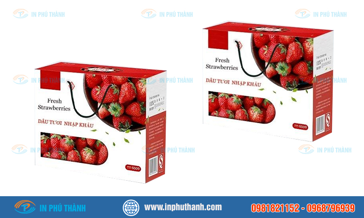 Hộp giấy đựng dâu tây