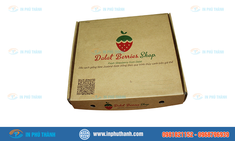 Hộp giấy đựng dâu tây