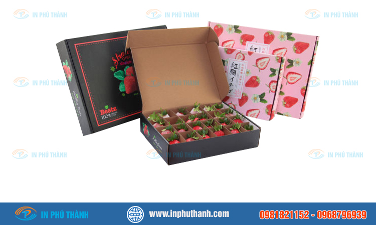 Hộp giấy đựng dâu tây