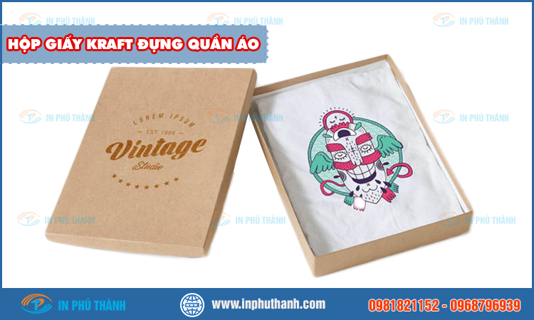 Hộp giấy kraft đựng quần áo