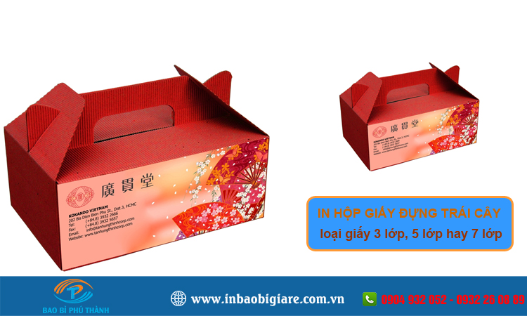 Hộp giấy đựng trái cây 