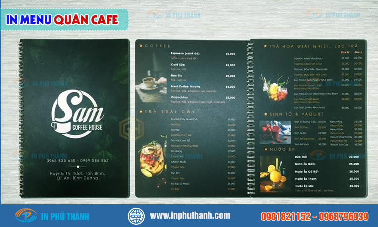 In menu café