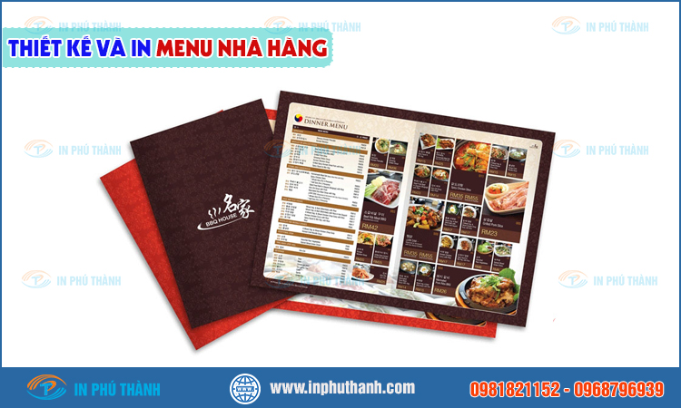 In menu nhà hàng