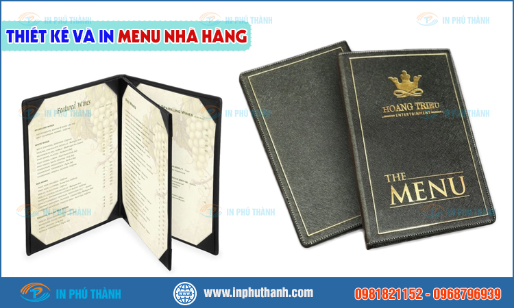 In menu nhà hàng