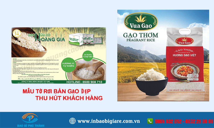 Tờ rơi bán gạo 