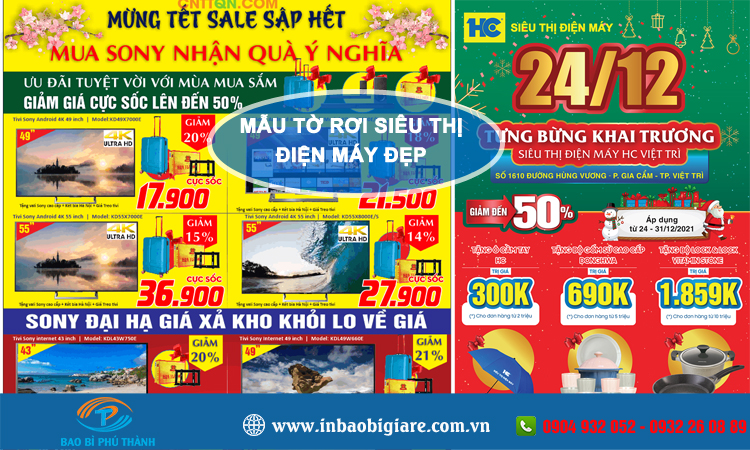 Tờ rơi siêu thị điện máy 