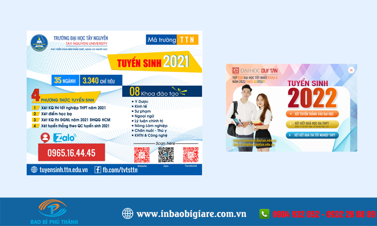 Tờ rơi tuyển sinh đại học