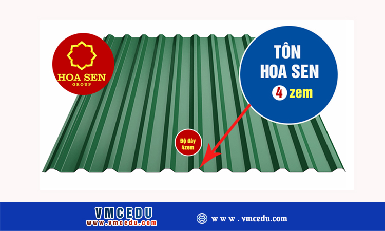 Tôn Hoa Sen 4 Zem