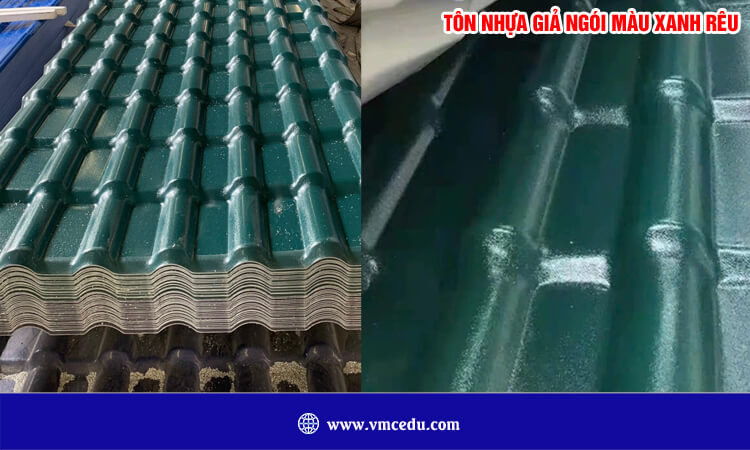 Tôn nhựa giả ngói màu xanh rêu