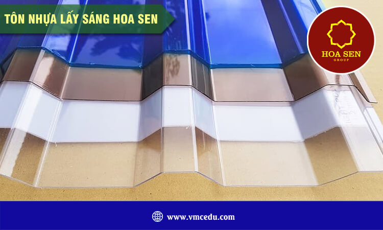 Tôn nhựa lấy sáng hoa sen 
