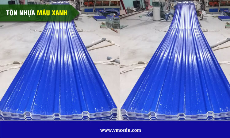 Tôn nhựa màu xanh