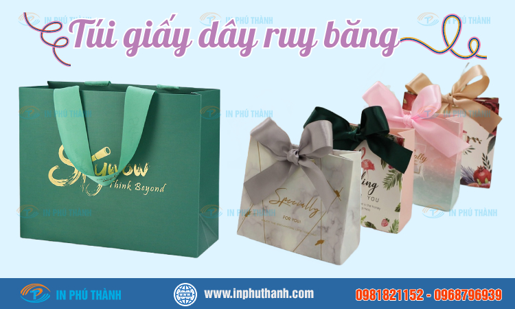 Túi giấy dây ruy băng
