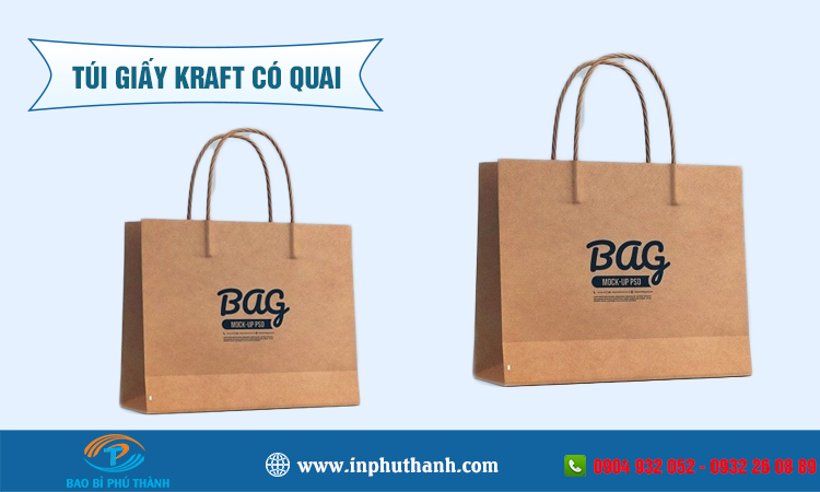 Túi giấy kraft có quai