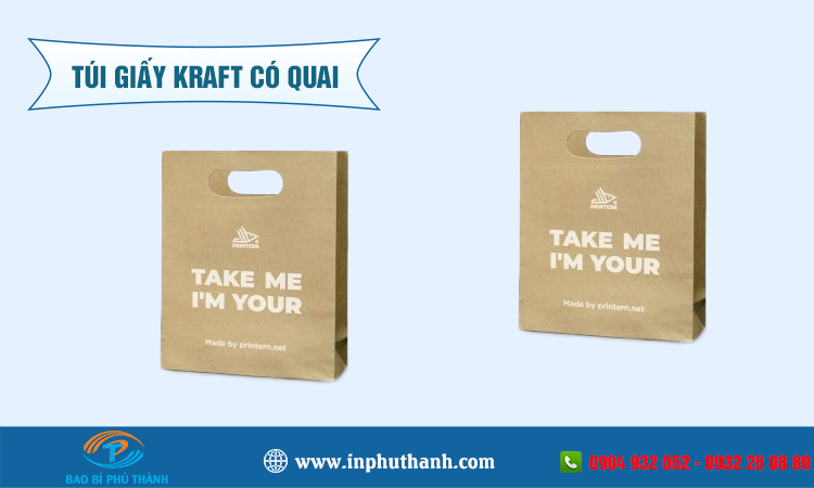 Túi giấy kraft có quai
