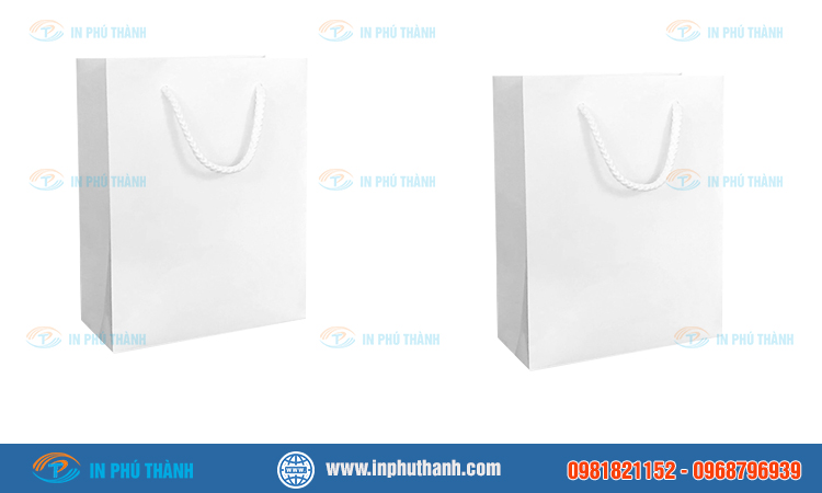 Túi giấy kraft màu trắng